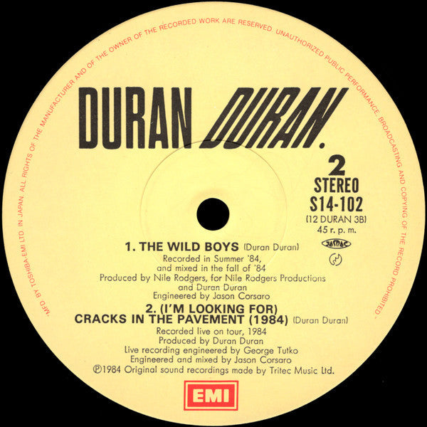 Duran Duran - The Wild Boys (Vinyl, 12", 45 RPM, Maxi-Single)