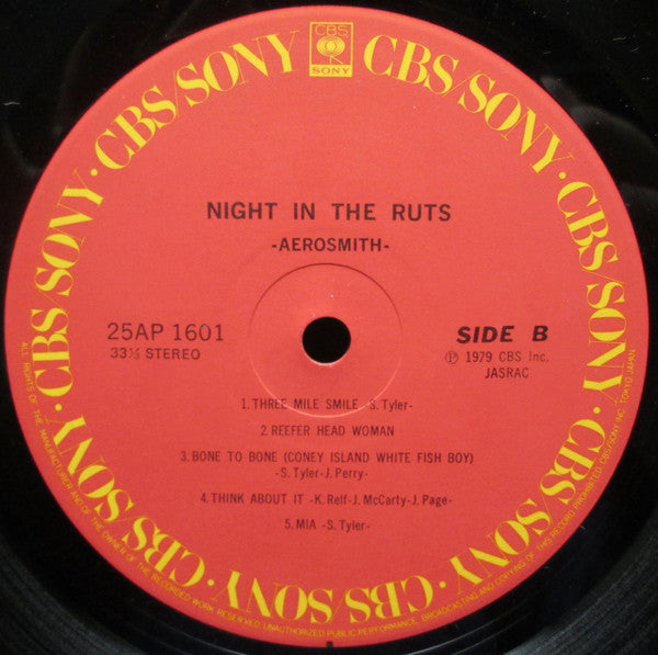 Aerosmith - Night In The Ruts (Vinyl, LP, Album)
