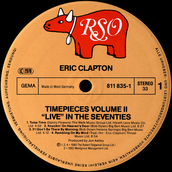 Eric Clapton - Timepieces Vol. II - 'Live' In The Seventies (Vinyl, LP, Compilation) Very Good Plus (VG+) / Very Good Plus (VG+)