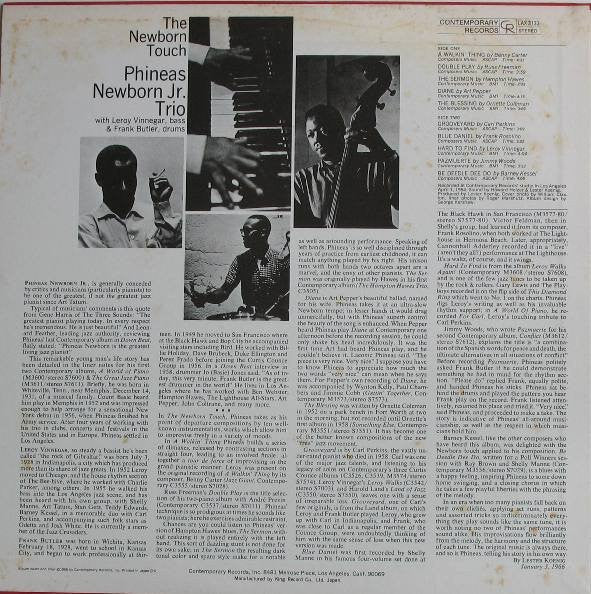 Phineas Newborn Trio - The Newborn Touch (Vinyl, LP, Album, Reissue...