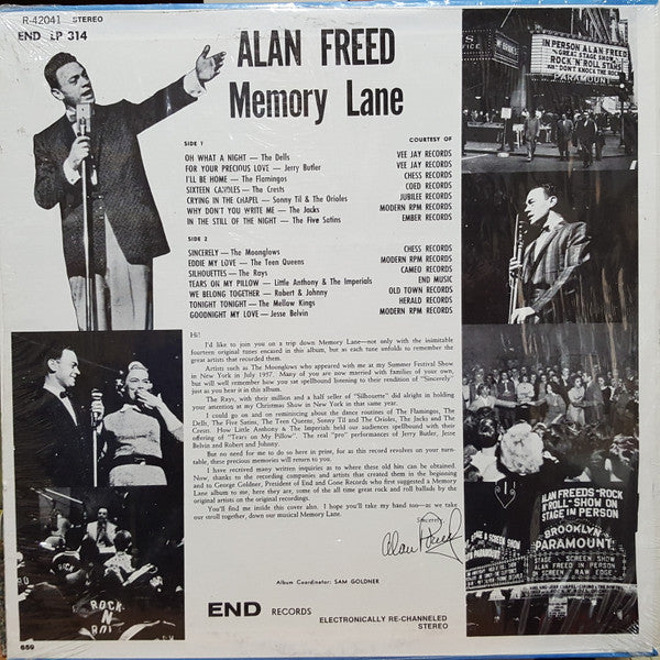 Various - Alan Freed's Memory Lane (Vinyl, LP, Compilation, Reissue, Stereo) Very Good (VG) / Very Good (VG)