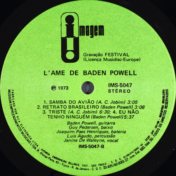Baden Powell - L'Ame De Baden Powell (Vinyl, LP, Album) Good Plus (G+) / Very Good (VG)