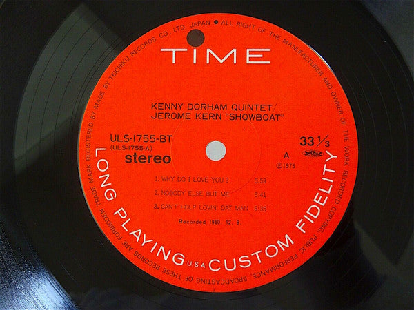 The Kenny Dorham Quintet - Jerome Kern Showboat (Vinyl, LP, Album, Reissue) Very Good (VG) / Very Good (VG)