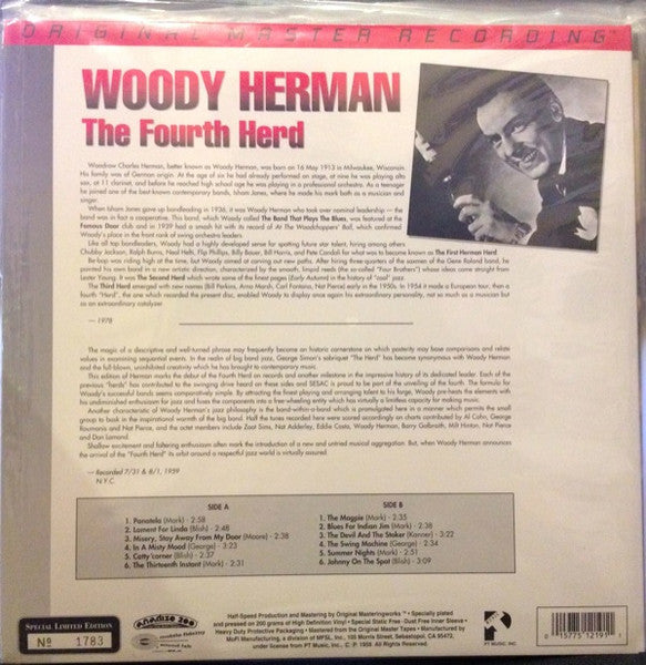 Woody Herman - The Fourth Herd (Vinyl, LP, Album, Limited Edition, Numbered, Reissue, Remastered) Very Good Plus (VG+) / Very Good Plus (VG+)