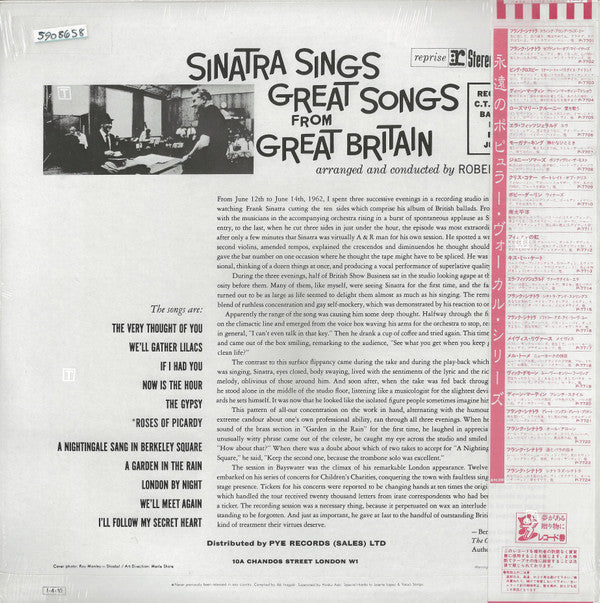 Frank Sinatra - Sinatra Sings Great Songs From Great Britain (Vinyl, LP, Album, Reissue, Stereo) Near Mint (NM or M-) / Near Mint (NM or M-)