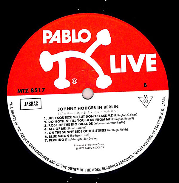 Johnny Hodges - At The Sportpalast, Berlin (2xVinyl, LP, Album) Very Good Plus (VG+) / Very Good (VG)