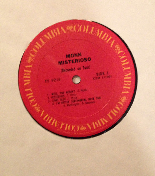 Thelonious Monk - Misterioso (Recorded On Tour) (Vinyl, LP, Album, Reissue, Stereo) Very Good Plus (VG+) / Good Plus (G+)