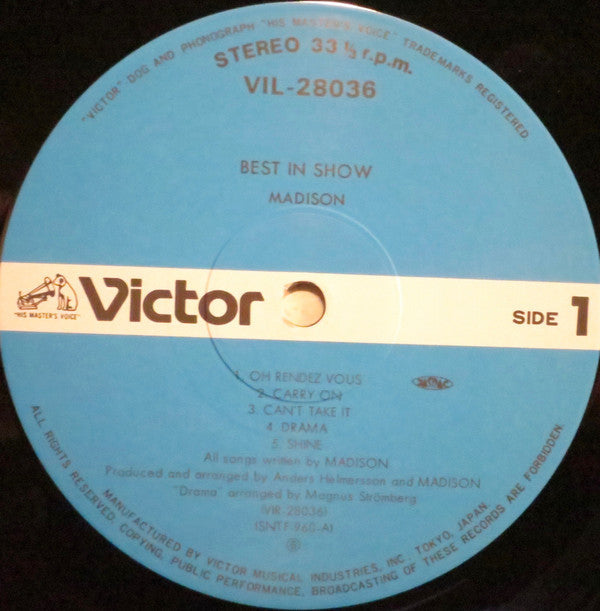 Madison (2) - Best In Show (Vinyl, LP, Album) Very Good Plus (VG+) / Very Good Plus (VG+)