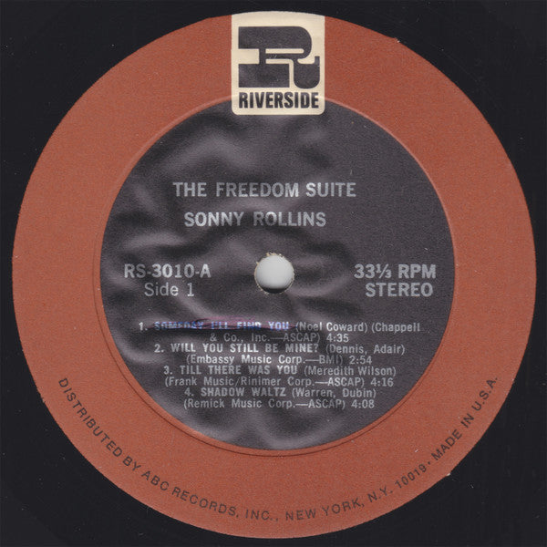 Sonny Rollins - The Freedom Suite (Vinyl, LP, Album, Stereo, Reissu...