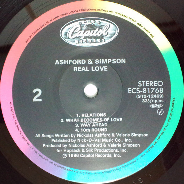 Ashford & Simpson - Real Love (Vinyl, LP, Album, Stereo) Very Good Plus (VG+) / Very Good Plus (VG+)