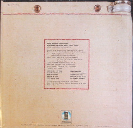 Jackson Browne - Jackson Browne (Vinyl, LP, Album, Reissue) Very Good (VG) / Very Good Plus (VG+)