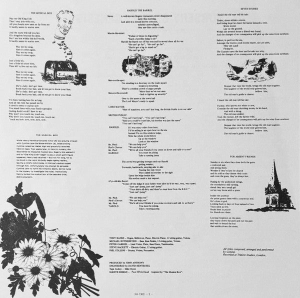 Genesis - Nursery Cryme = 怪奇骨董音楽箱 (Vinyl, LP, Album, Reissue, Stereo) Very Good Plus (VG+) / Very Good Plus (VG+)