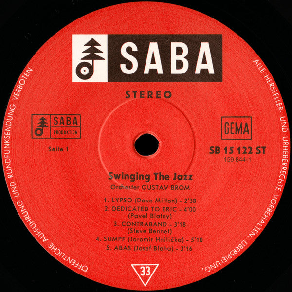 Gustav Brom Orchestra - Swinging The Jazz (Vinyl, LP, Album, Reissue) Very Good Plus (VG+) / Very Good Plus (VG+)