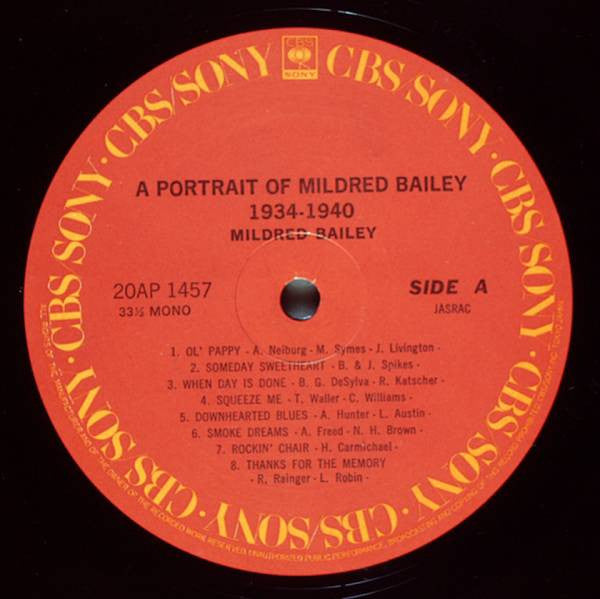Mildred Bailey - A Portrait Of Mildred Bailey 1934-1940 (Vinyl, LP,...