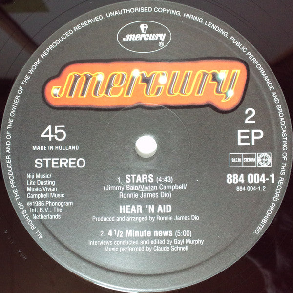 Hear'n Aid - Stars (Vinyl, 12", 45 RPM, Single)