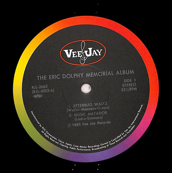 Eric Dolphy - The Eric Dolphy Memorial Album (Vinyl, LP, Album, Reissue, Stereo) Very Good Plus (VG+) / Very Good Plus (VG+)