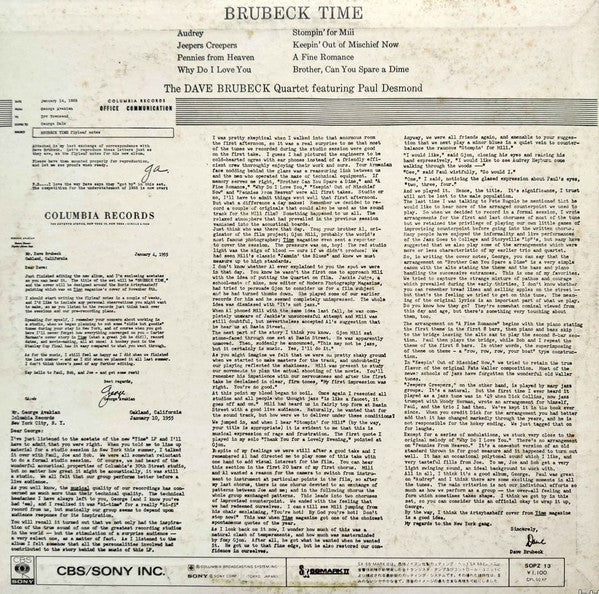 The Dave Brubeck Quartet - Brubeck Time (Vinyl, LP, Album)