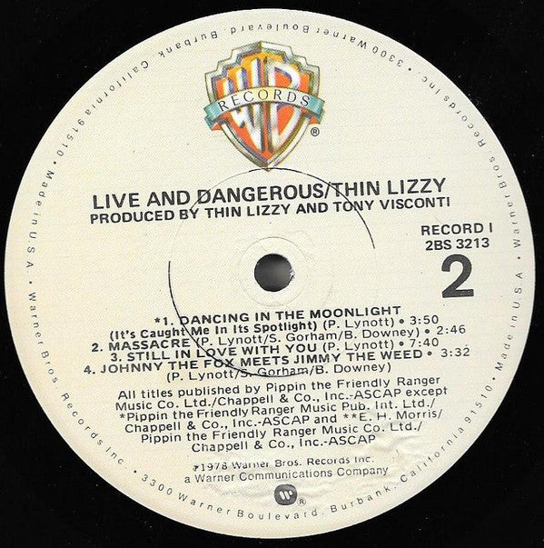 Thin Lizzy - Live And Dangerous (2xVinyl, LP, Album) Very Good Plus (VG+) / Very Good Plus (VG+)