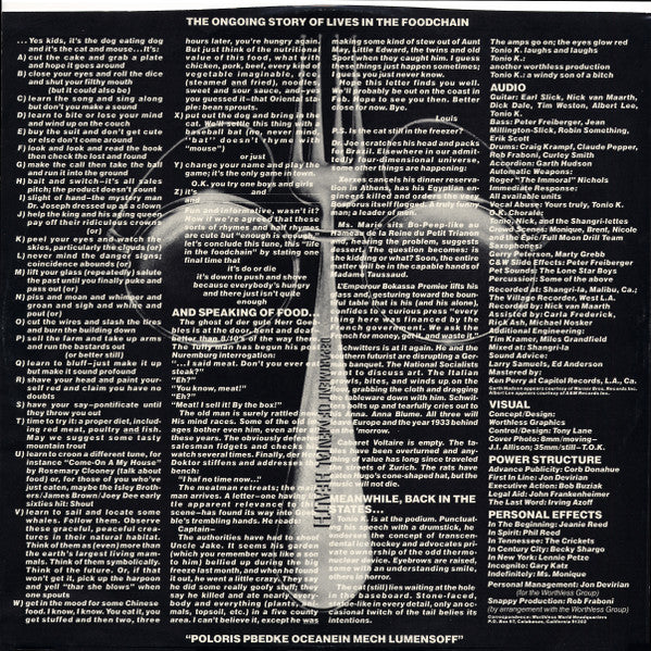 Tonio K. - Life In The Foodchain (Vinyl, LP, Album, Stereo) Very Good (VG) / Fair (F)