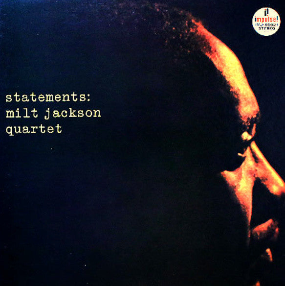 The Milt Jackson Quartet - Statements (Vinyl, LP, Album, Reissue, Stereo) Very Good (VG) / Very Good Plus (VG+)