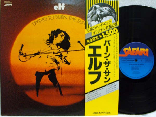 ELF (3) - Trying To Burn The Sun (Vinyl, LP, Album, Reissue) Near Mint (NM or M-) / Very Good (VG)