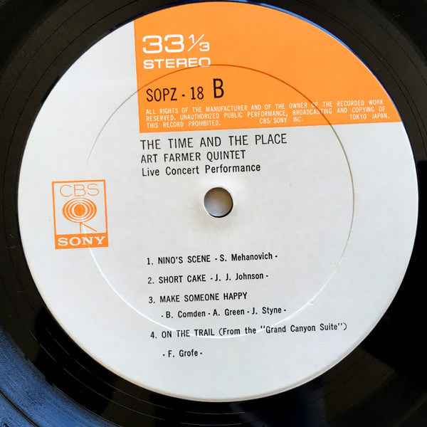 Art Farmer Quintet - The Time And The Place (Vinyl, LP, Album, Reis...