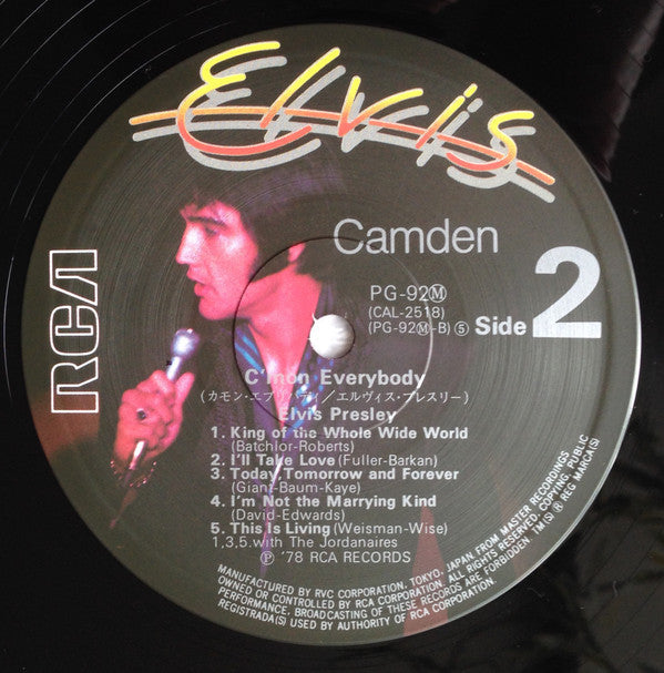 Elvis Presley - C'mon Everybody (Vinyl, LP, Album, Compilation, Reissue) Very Good (VG) / Very Good (VG)