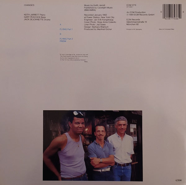 Keith Jarrett - Changes (Vinyl, LP, Album, Stereo) Very Good Plus (VG+) / Very Good (VG)