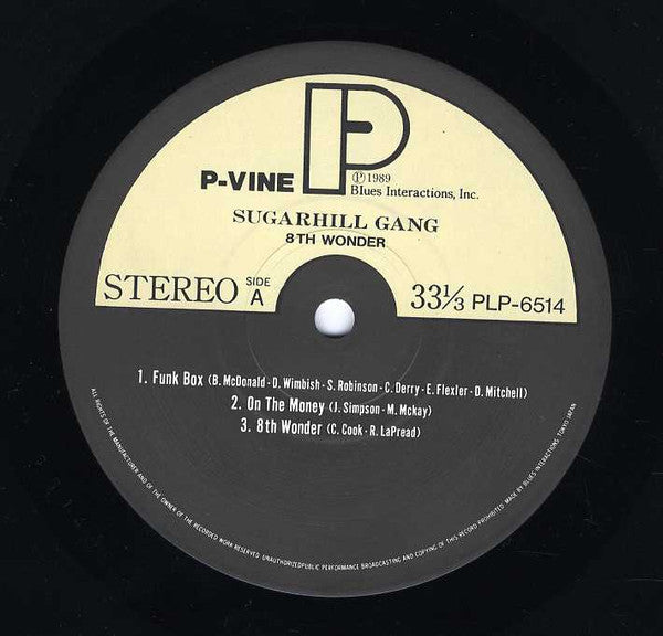 Sugarhill Gang - 8th Wonder (Vinyl, LP, Album, Reissue) Very Good Plus (VG+) / Very Good Plus (VG+)