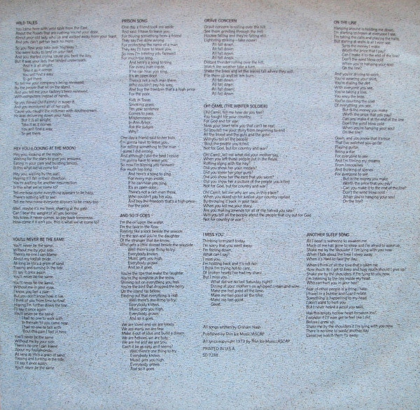 Graham Nash - Wild Tales (Vinyl, LP, Album, Stereo) Very Good (VG) / Very Good (VG)