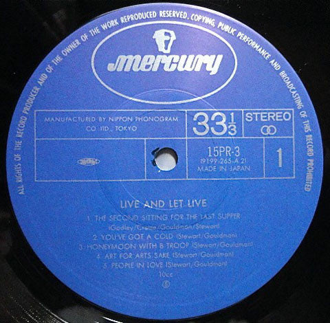 10cc - Live And Let Live (2xVinyl, LP, Album, Reissue) Near Mint (NM or M-) / Very Good Plus (VG+)