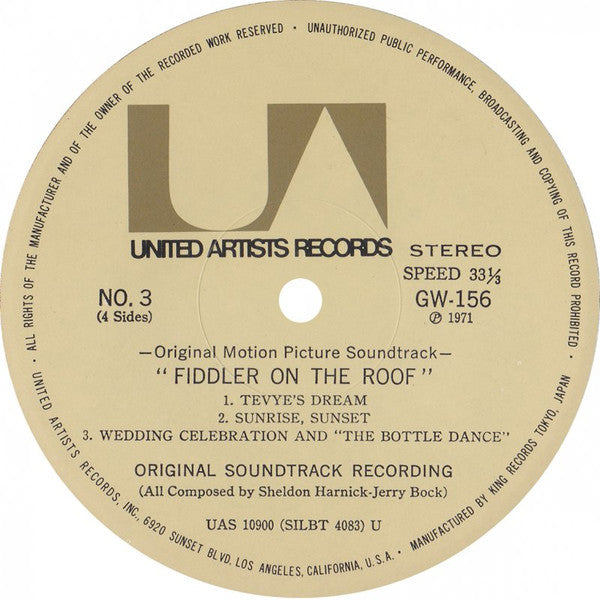 John Williams (4) - Fiddler On The Roof (Original Motion Picture So...