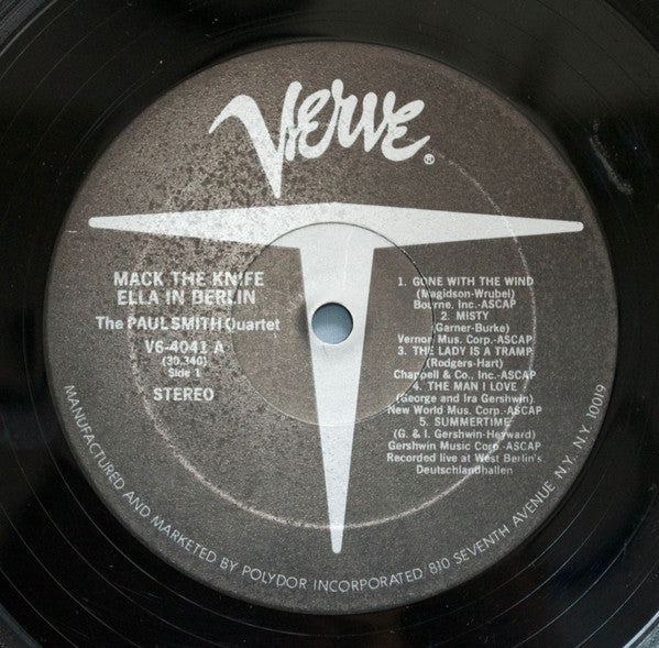 Ella Fitzgerald - Mack The Knife - Ella In Berlin (Vinyl, LP, Album, Reissue, Stereo) Very Good Plus (VG+) / Good Plus (G+)