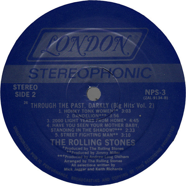 The Rolling Stones - Through The Past, Darkly (Big Hits Vol. 2) (Vinyl, LP, Compilation, Reissue) Near Mint (NM or M-) / Very Good Plus (VG+)