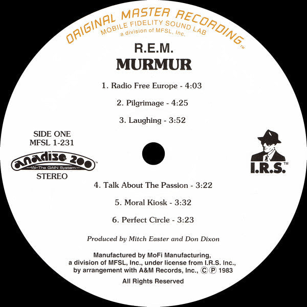 REM - Murmur (Vinyl, LP, Album, Limited Edition, Numbered, Reissue, Remastered, Stereo) Mint (M) / Mint (M)