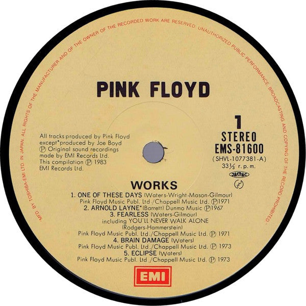 Pink Floyd - Works (Vinyl, LP, Compilation, Stereo) Near Mint (NM or M-) / Very Good Plus (VG+)