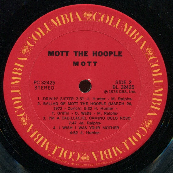 Mott The Hoople - Mott (Vinyl, LP, Album, Reissue) Very Good Plus (VG+) / Very Good Plus (VG+)