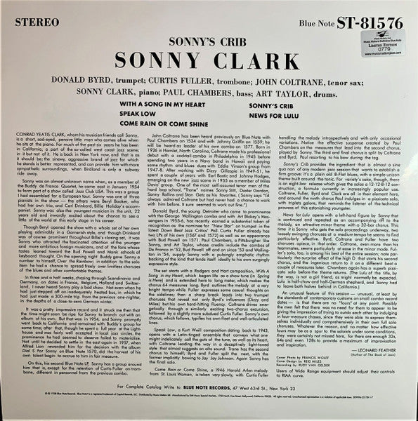 Sonny Clark - Sonny's Crib (2xVinyl, 12", 45 RPM, Album, Stereo, Reissue, Limited Edition) Very Good (VG) / Near Mint (NM or M-)