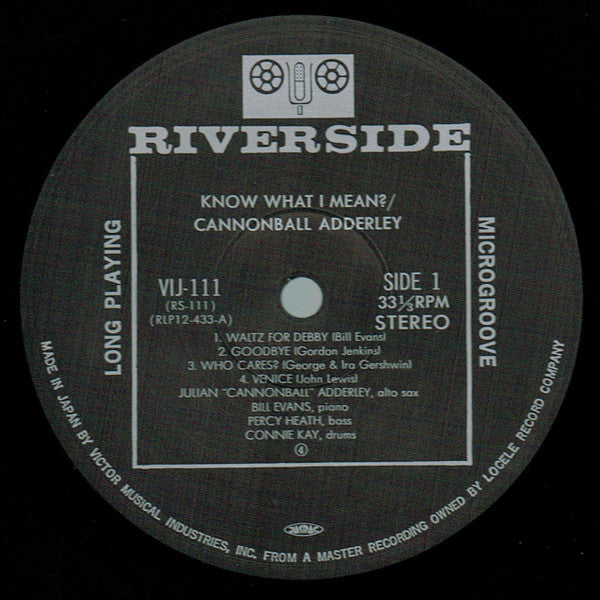 Cannonball Adderley - Know What I Mean? (Vinyl, LP, Album, Reissue, Stereo) Near Mint (NM or M-) / Very Good Plus (VG+)