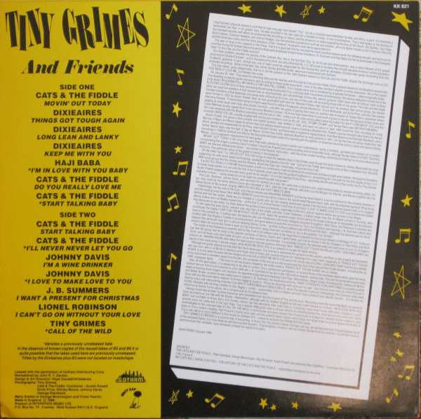 Tiny Grimes - Tiny Grimes And Friends (Vinyl, LP, Compilation) Very Good Plus (VG+) / Very Good Plus (VG+)