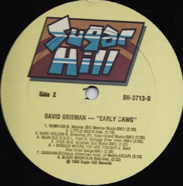 David Grisman - Early Dawg (Vinyl, LP, Album) Very Good (VG) / Very Good Plus (VG+)