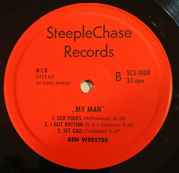 Ben Webster - My Man - Live At Montmartre 1973 (Vinyl, LP, Album) Good Plus (G+) / Very Good (VG)
