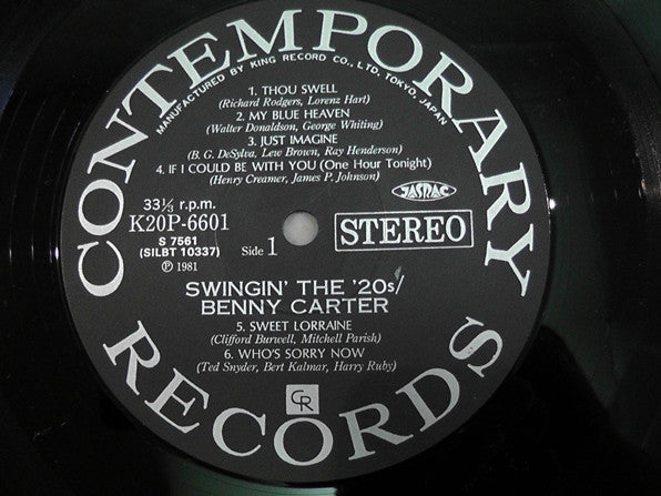 The Benny Carter Quartet - Swingin' The '20s (Vinyl, LP, Album, Rei...
