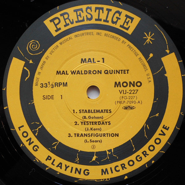 Mal Waldron Quintet - Mal-1 (Vinyl, LP, Album, Reissue, Mono) Very Good Plus (VG+) / Very Good Plus (VG+)