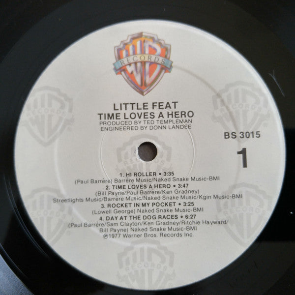 Little Feat - Time Loves A Hero (Vinyl, LP, Album, Reissue, Stereo) Very Good (VG) / Very Good Plus (VG+)