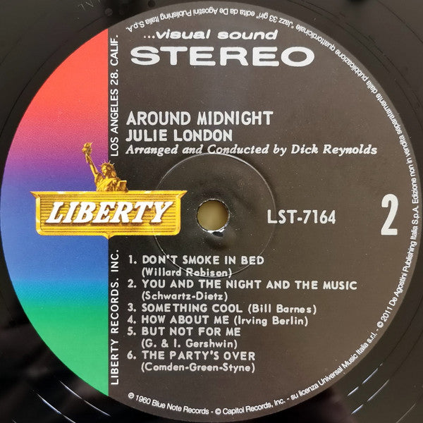 Julie London - Around Midnight (Vinyl, LP, Album, Reissue, Stereo) Good Plus (G+) / Fair (F)