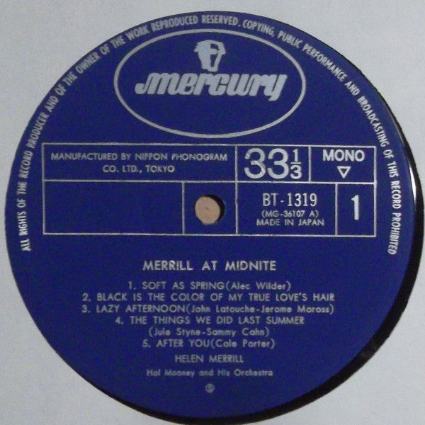 Helen Merrill - Merrill At Midnight (Vinyl, LP, Album, Limited Edit...