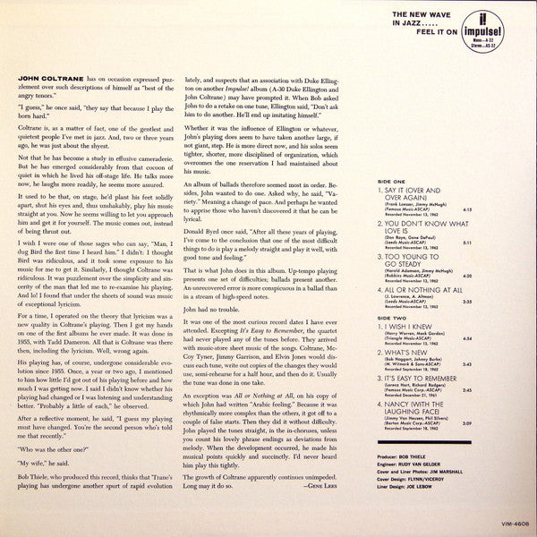 The John Coltrane Quartet - Ballads (Vinyl, LP, Album, Reissue, Ste...
