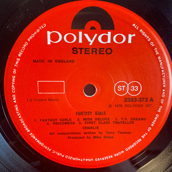 Charlie (5) - Fantasy Girls (Vinyl, LP, Album, Stereo) Very Good (VG) / Very Good Plus (VG+)