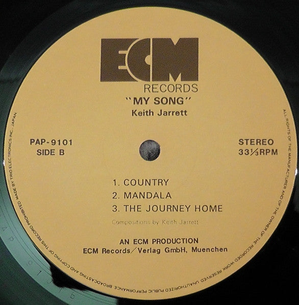 Keith Jarrett - My Song (Vinyl, LP, Album)